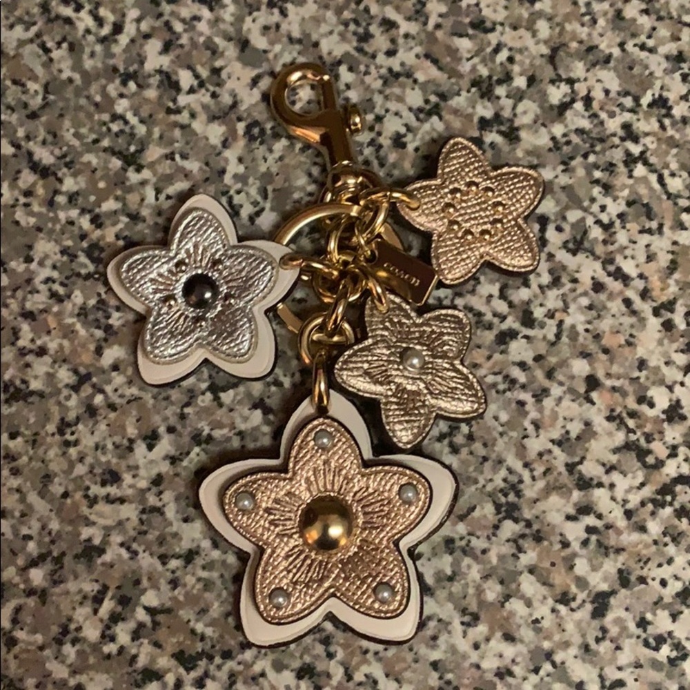 Coach silver and gold keychain or purse accent